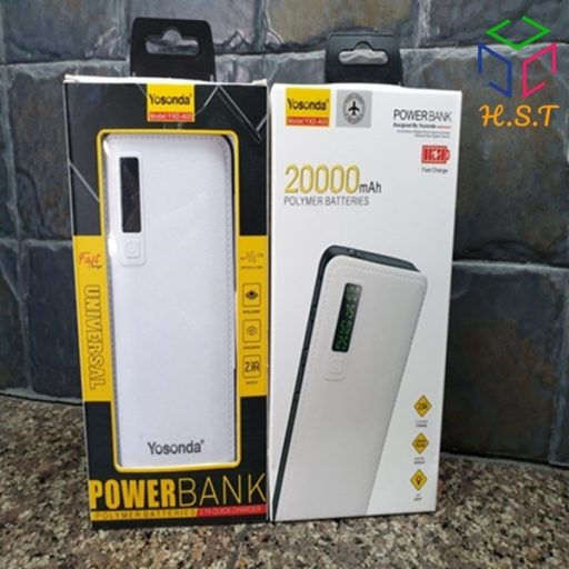 Power Bank Yosonda 20,000 mAh Polymer Batteries 2.1A Quick Charger