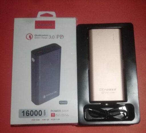 POWER BANK OX-POWER PDM20 Brand: XPOWER Model No: PDM-20 Capacity: 16000 mAh Micro Or Type C input: 5V/3.0A Micro Or Type C input: 9V/2.0A Micro Or Type C input:12V/1.5A USB Output: 5V/3A USB Output: 9V/2A USB Output : 12V/1.5A Type-C Output: 5V/3A Type-C Output: 9V/2A Type-C Output : 12V/1.5A Fast Charging Led On/Off