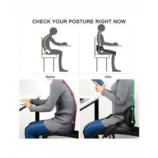 Portable Back Support Belt Pad Correcting Brace Ergonomic Waist Protector for Better Sitting Posture