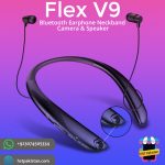 Flex V9 Wireless Bluetooth Earphone With Camera Neckband Sport
